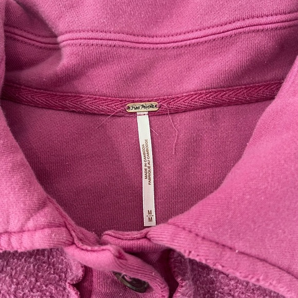 Free People Pink Envy Teddy Jacket - Picture 3 of 5